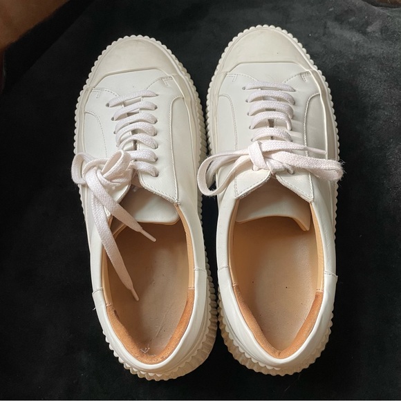 Jil Sander platform leather flatform white sneakers size 39 luxe designer - Picture 10 of 13
